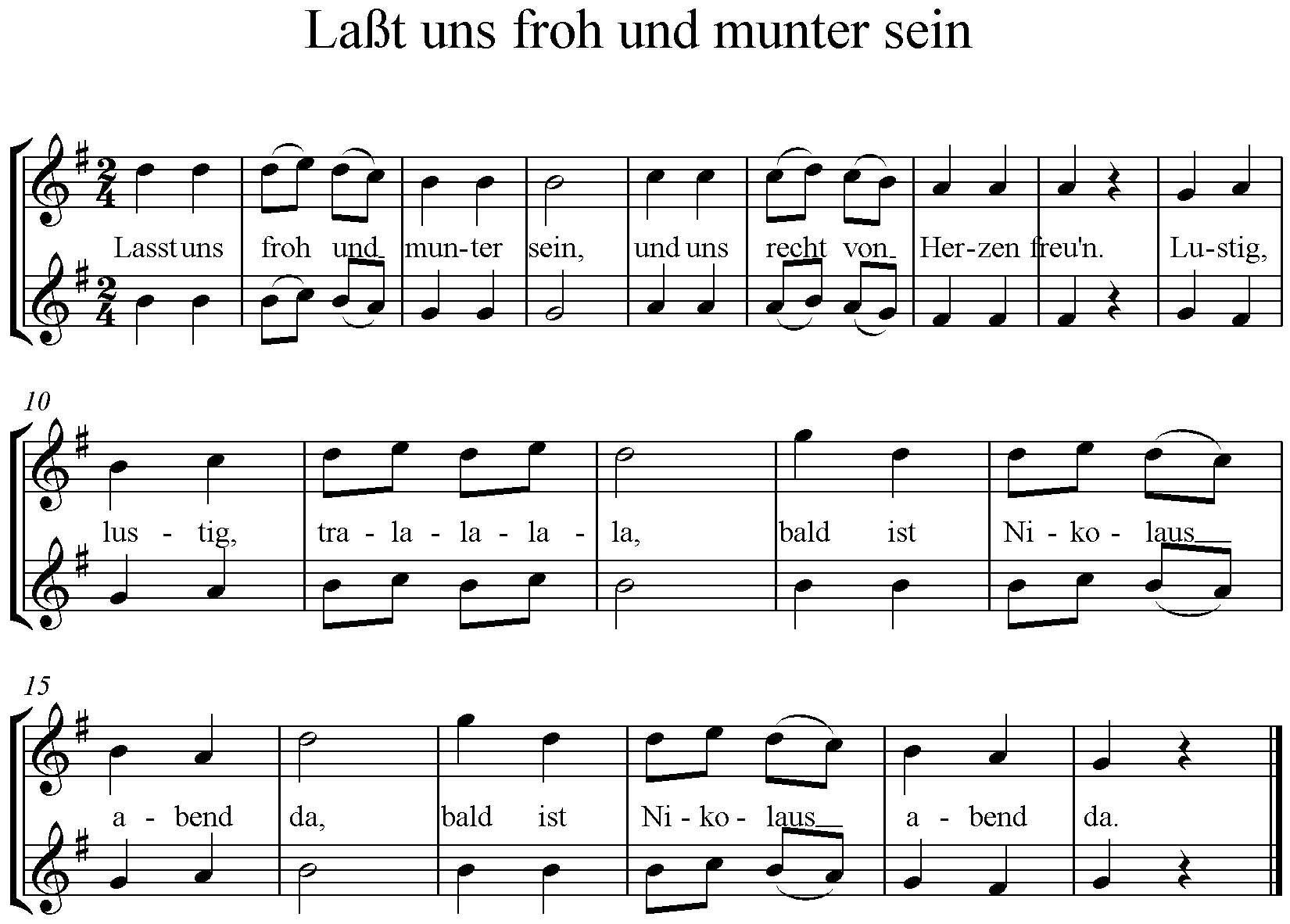 lasst uns froh und munter sein lyrics